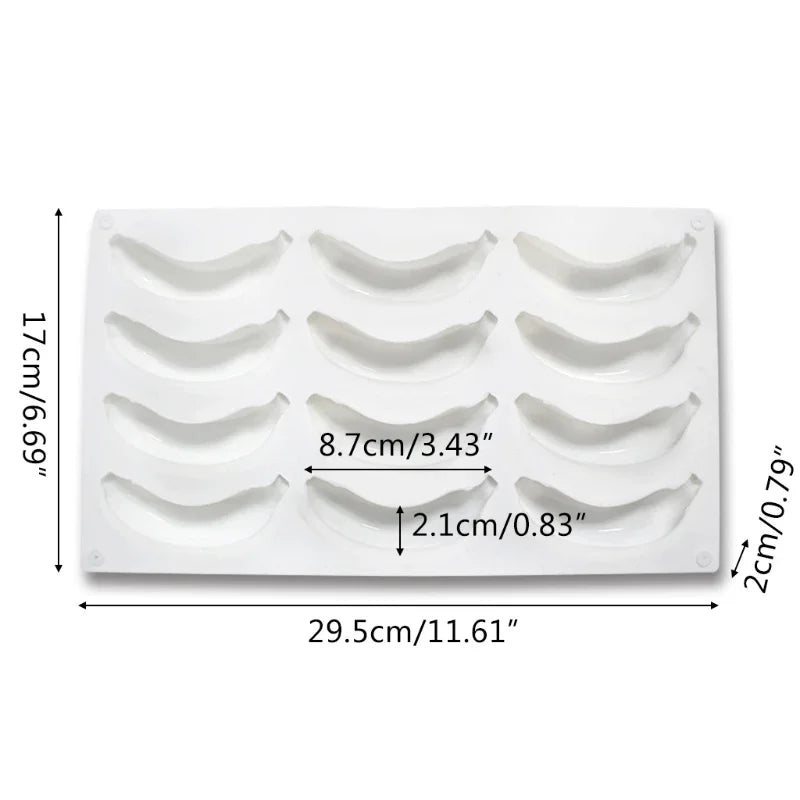 12-Cavity 3D Banana Silicone Mold – Chocolate, Cake & Dessert Silicone Baking Mold Babs