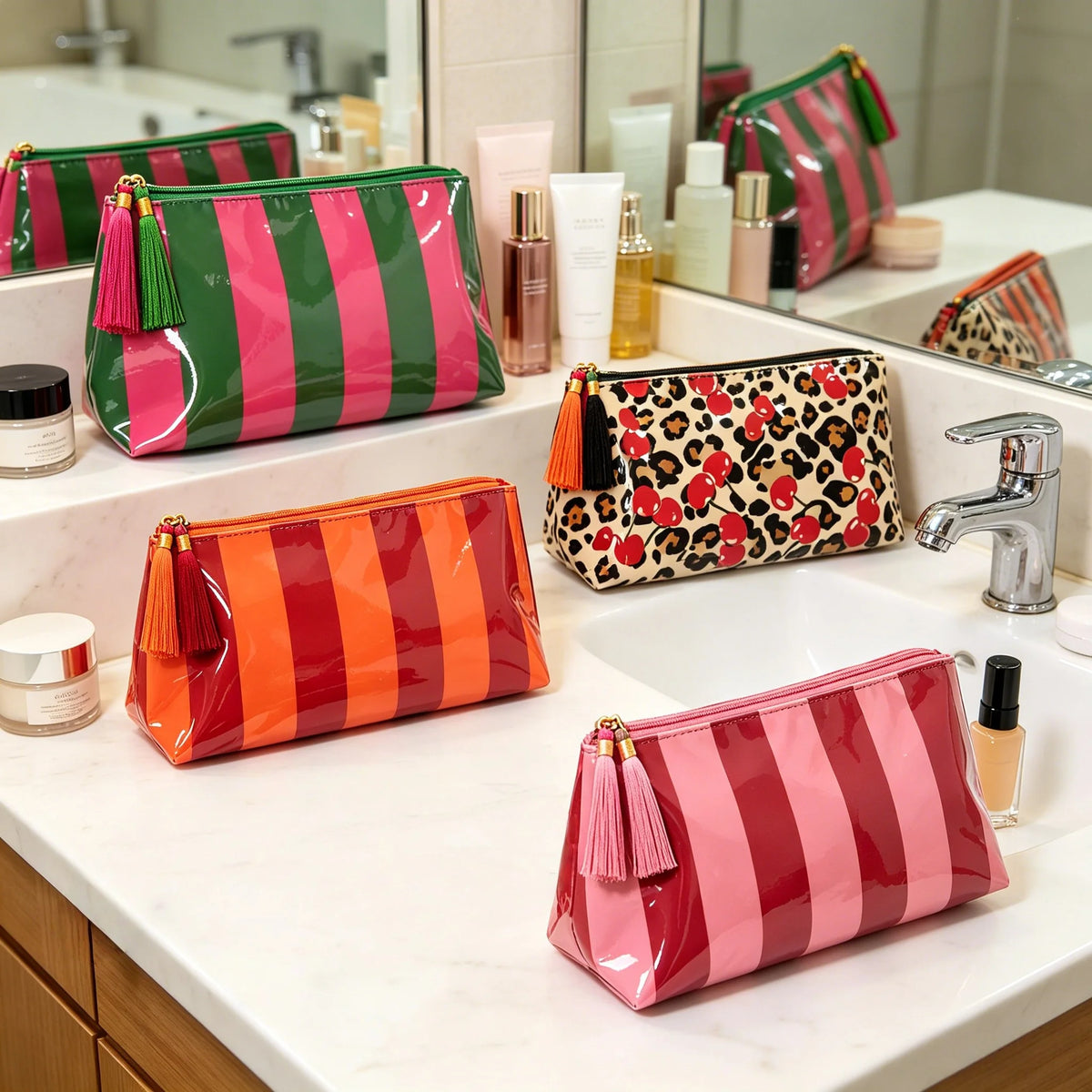 Women's Travel Makeup Bag – Padded Waterproof Cosmetic Pouch Cosmetic Organizer Bag Babs