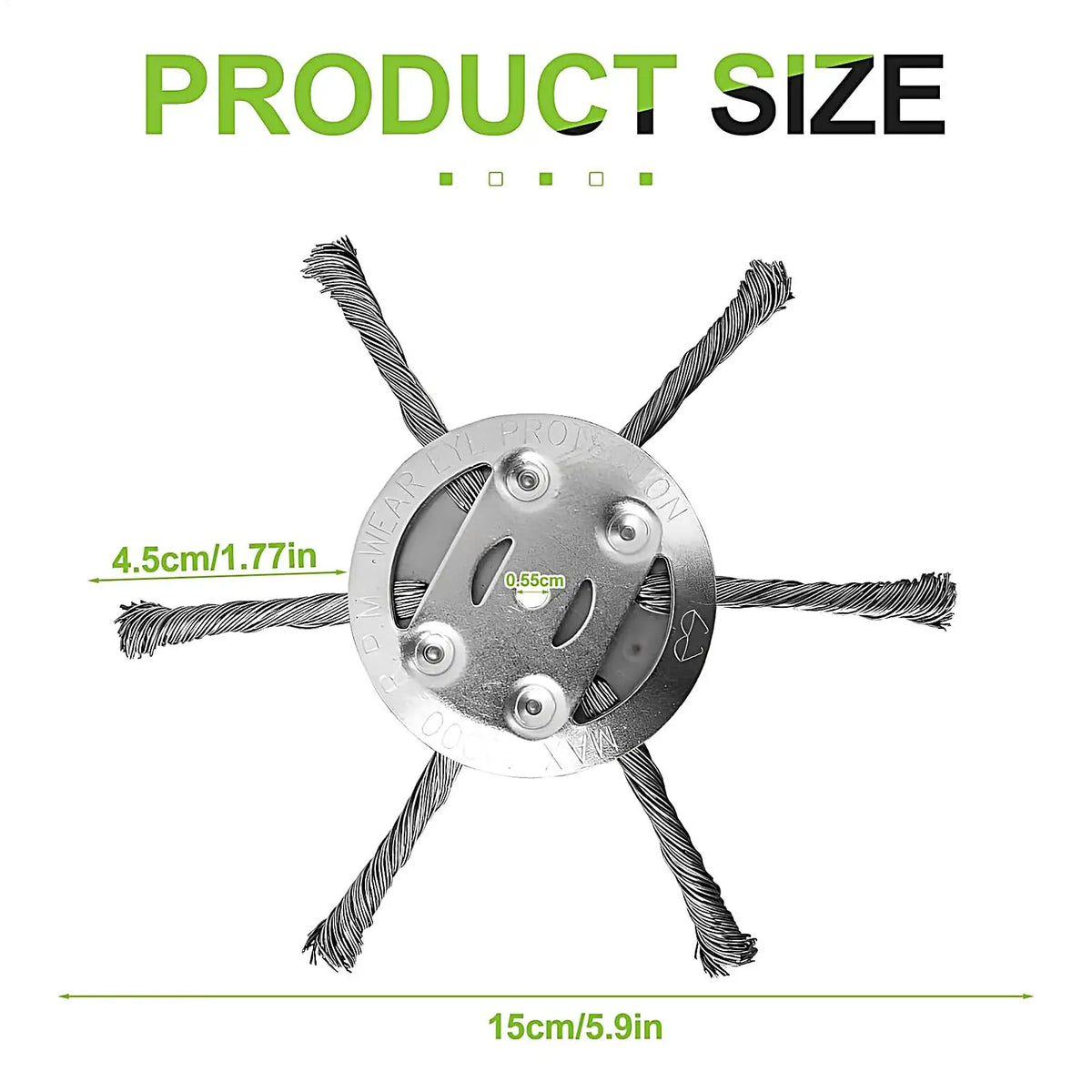 Steel Grass Trimmer Head – Universal Weed Cutter Replacement Trimmer Head Babs