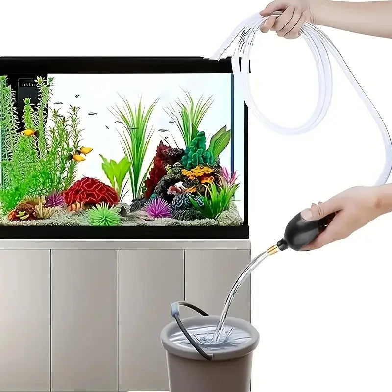 2-Pack Aquarium Suction Pump with Flexible PVC Hose | Water Change Aquarium Suction Pump Babs