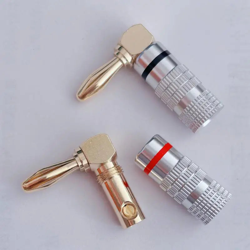 Banana Plug Binding Post Connector – Gold-Plated, 4mm, No Solder Audio Binding Post Babs