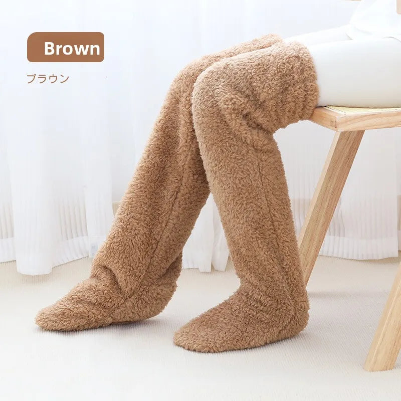 Winter Fleece Toeless Leg Warmers – Thermal Ankle Knee Cover Fleece Leg Warmers Babs