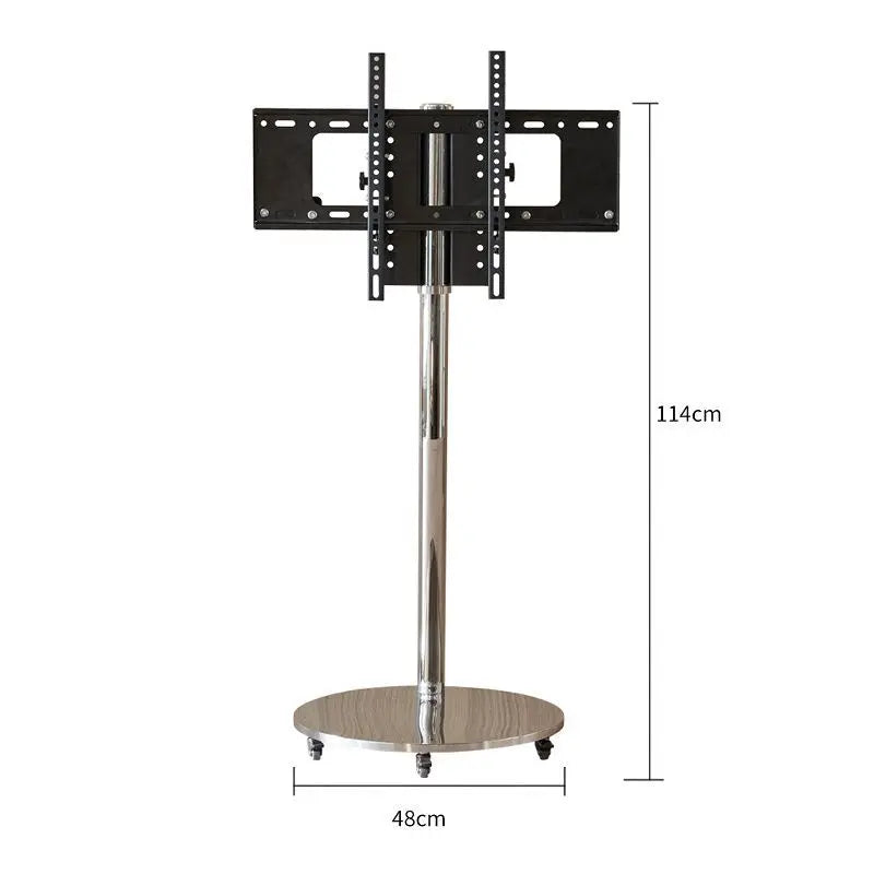 Modern Rolling TV Stand with Wheels – 40 to 65 Inch Universal Rolling TV Stand Babs Stainless steel