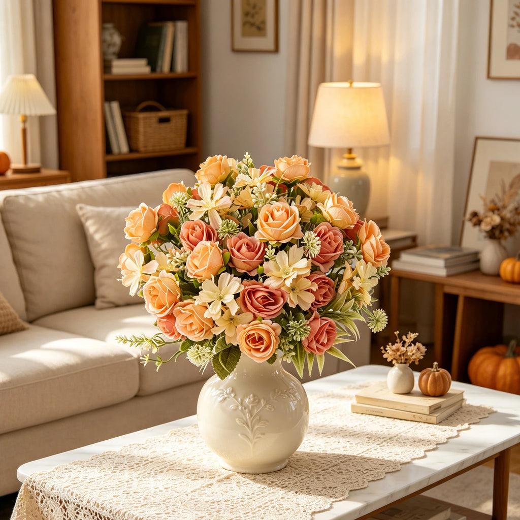 Artificial Silk Rose Bouquet – Wedding & Home Decor Artificial Flower Bouquet Babs