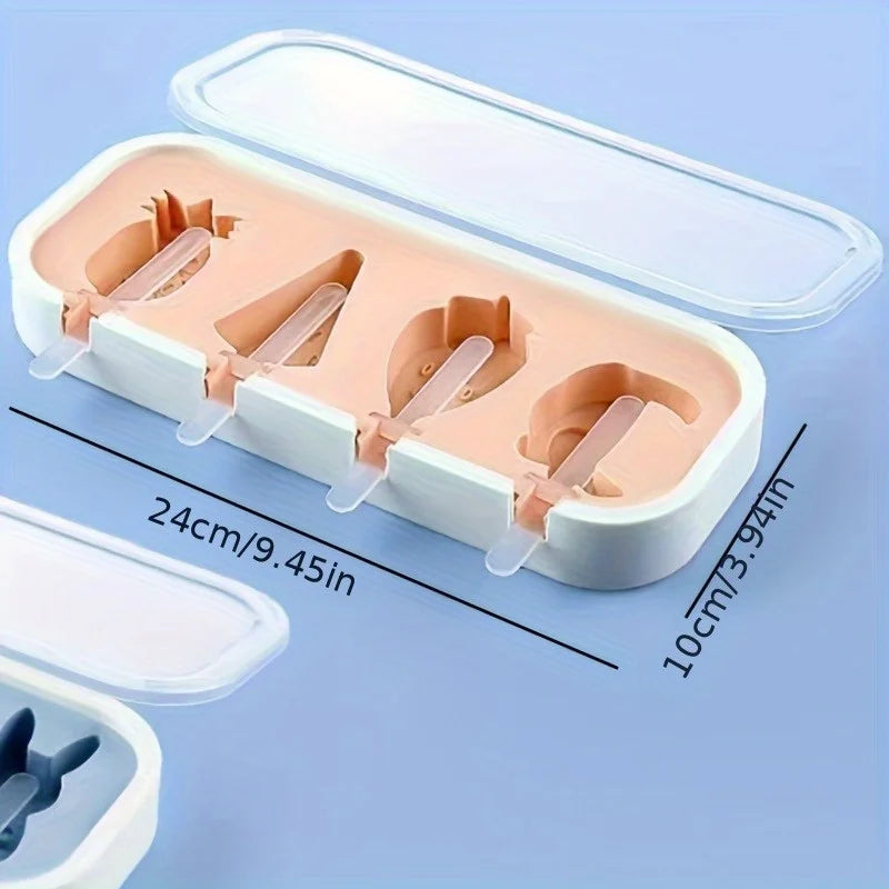 Cartoon Popsicle Molds – Reusable Ice Cream Molds for Summer Popsicle Ice Cream Mold Babs