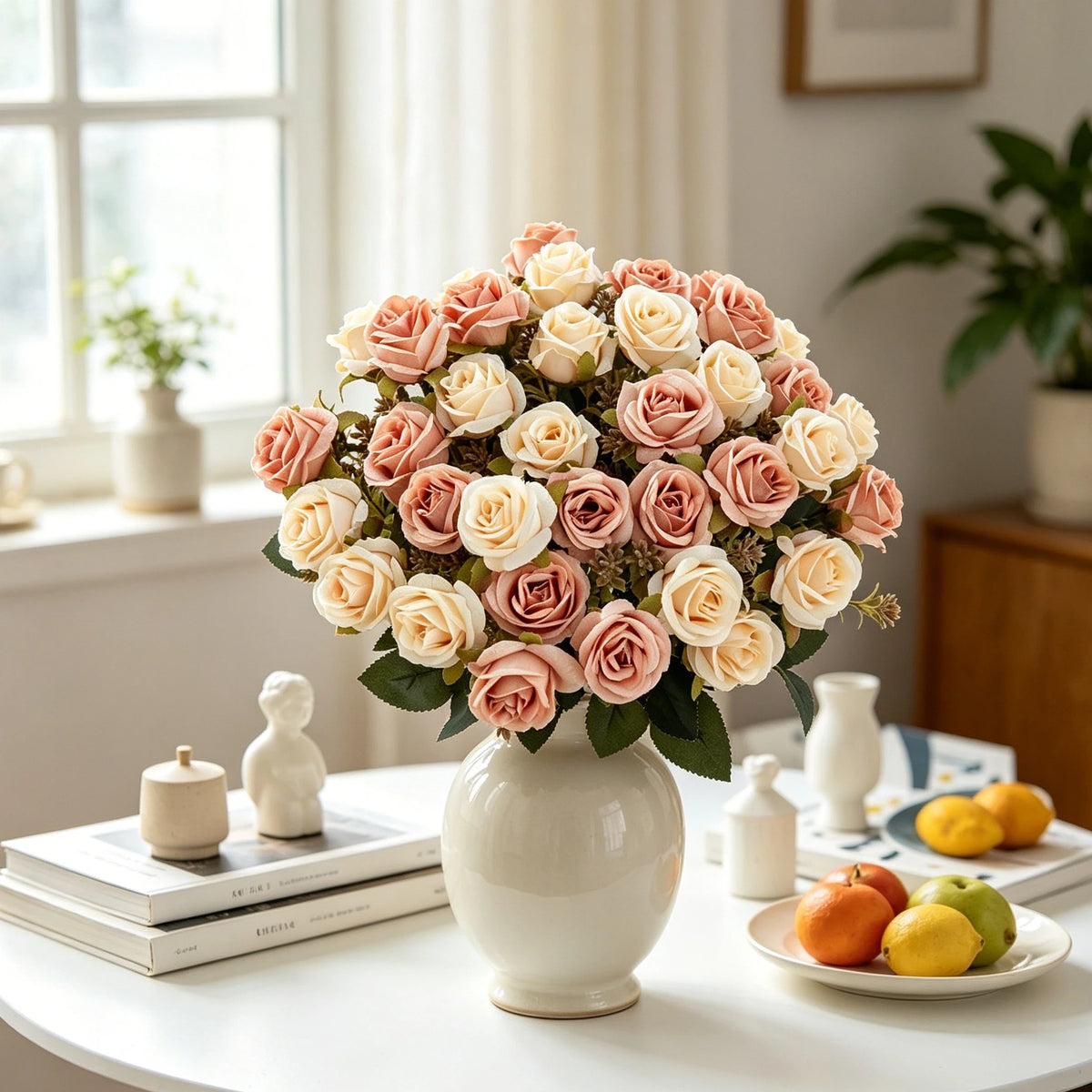 Artificial Silk Rose Bouquet for Wedding & Home Decor Artificial Flower Bouquet Babs