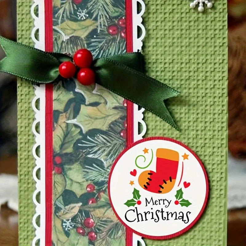 Christmas Merry Stickers – Festive Gift Seal Decorative Labels Decorative Stickers Babs