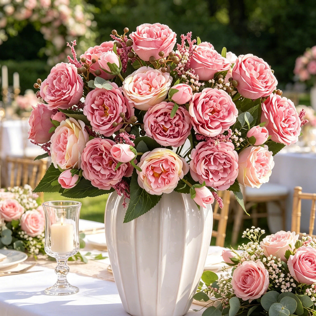 Silk Peony Artificial Flower Bouquet – Wedding & Home Decor Artificial Flower Bouquet Babs