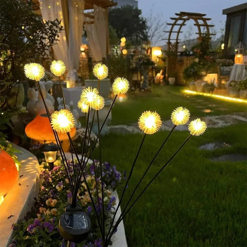 Solar Plush Ball Dandelion Ground Lights – Outdoor Lawn Décor Solar Garden Lights Babs