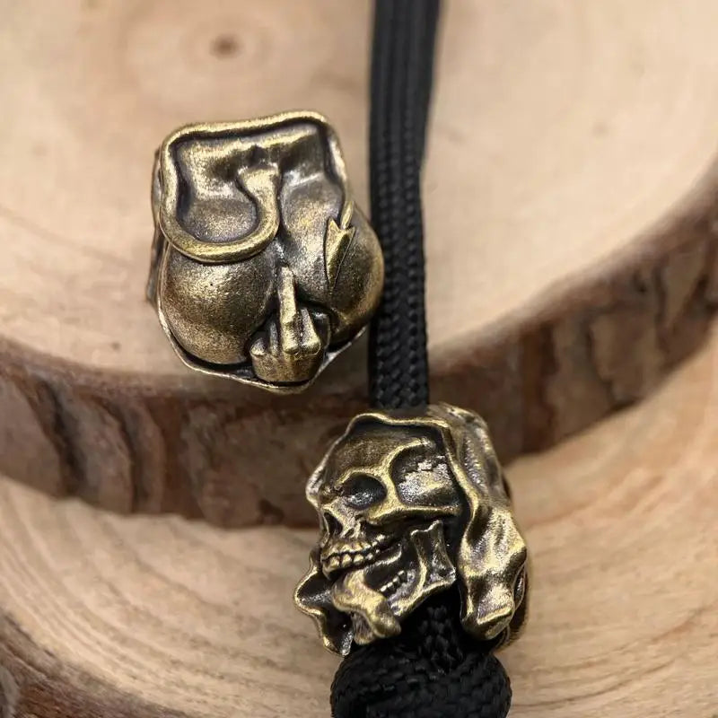 Brass Skeleton Demon Knife Bead – EDC Paracord Pendant EDC Lanyard Pendant Babs