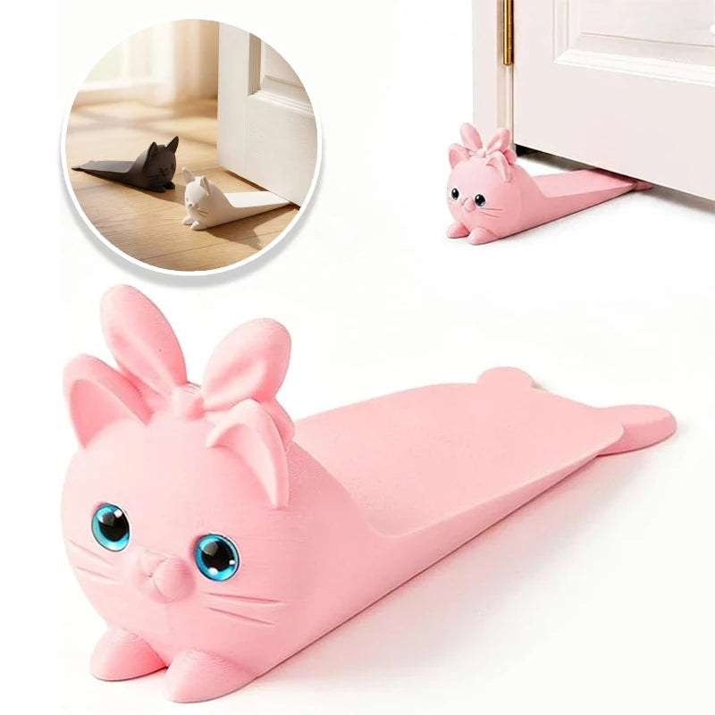 Cute Cat Door Stopper – 3D Printed Non-Slip Door Wedge Decorative Door Stopper Babs