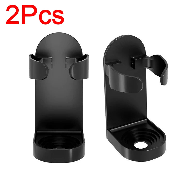 Wall-Mounted Razor & Toothbrush Holder – Self-Adhesive, No-Drill Bathroom Storage Holder Babs 2pcs Black