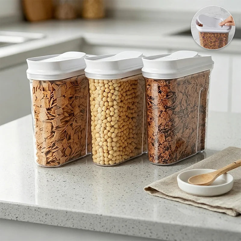 Airtight Food Storage Containers – Clear Plastic Pantry Organizers Food Storage Containers Babs