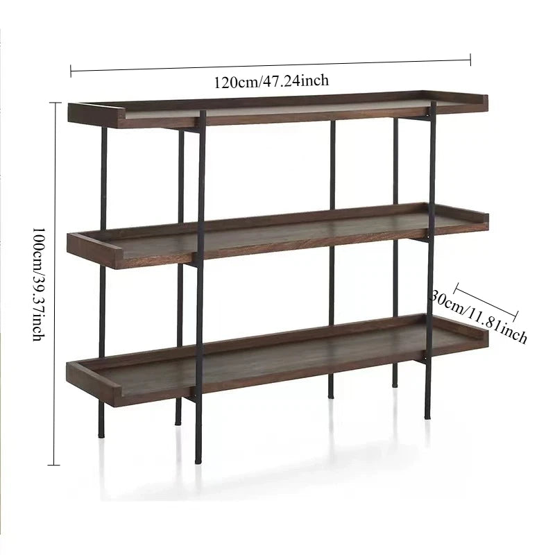 Nordic 3-Tier Wooden Storage Rack | Modern Minimalist Shelf Wooden Storage Rack Babs Length 120