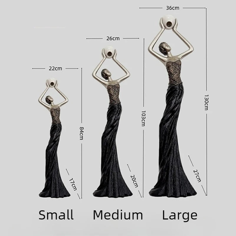 Humanoid Sculpture Figurine | Modern Luxury Living Room Décor Decorative Sculpture Babs
