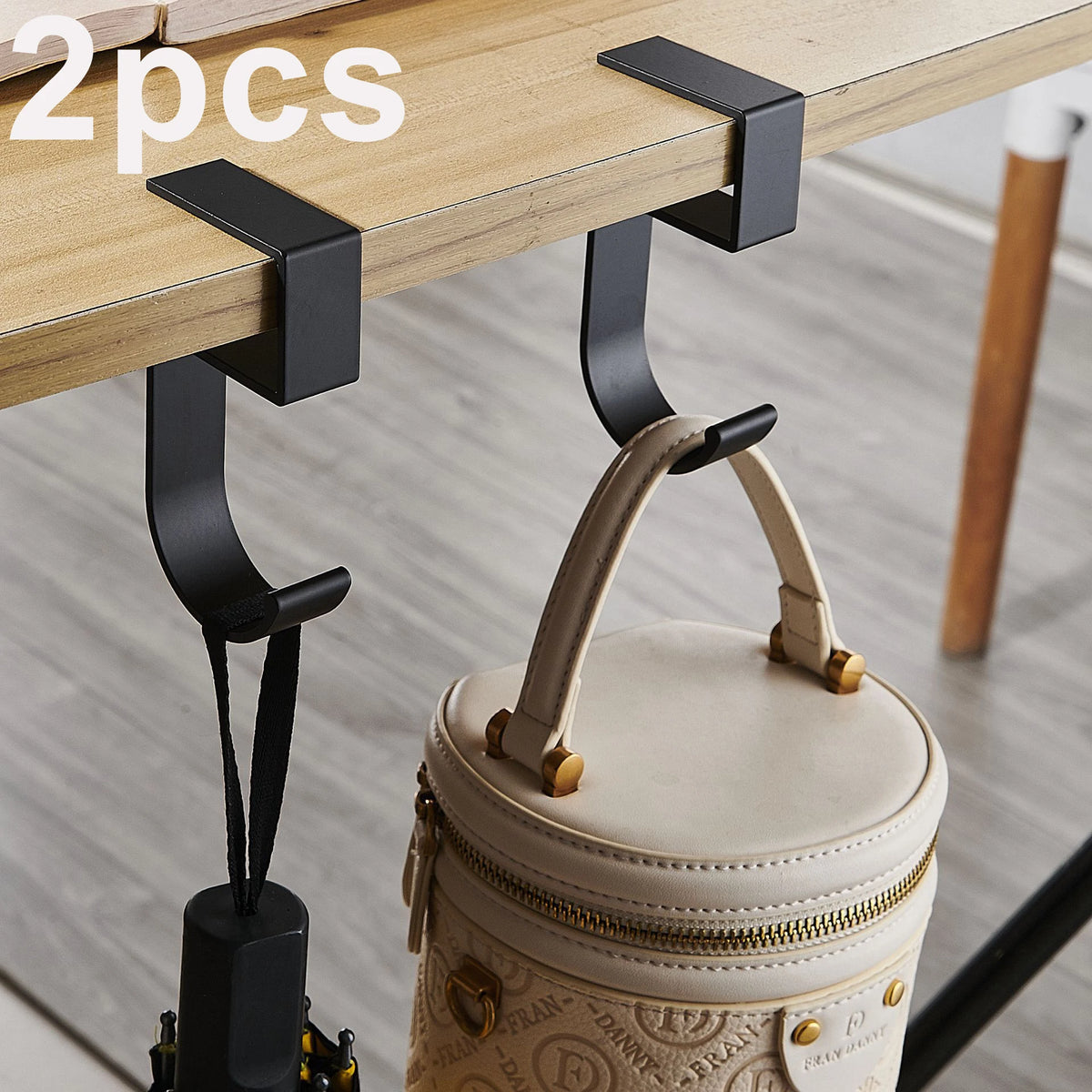 Desk Edge Bag Hanger Hook – Punch-Free Aluminum Alloy Desk Hook Organizer Babs