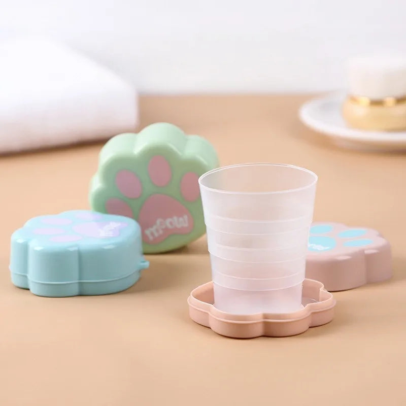 Cartoon Cat Paw Folding Cup – Portable Telescopic Travel Cup Folding Travel Cup Babs