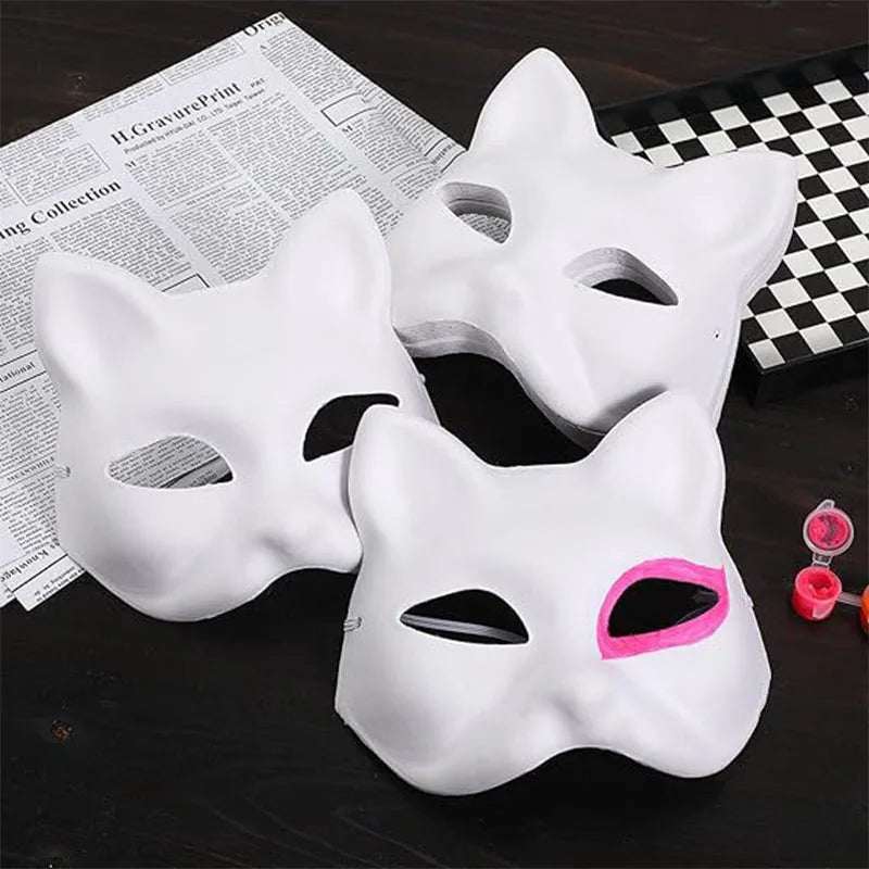Cat & Fox Paper Masks for Crafts & Costume – 3/5 Pack Paper Costume Mask Babs