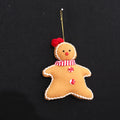 Gingerbread Man Plush Christmas Ornaments | Holiday Tree Decor Christmas Tree Ornament Babs Short Legged Girl 2PC
