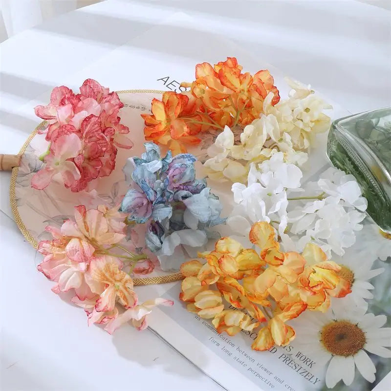 Silk Hydrangea Artificial Flowers for Wedding & Home Decor Artificial Silk Flowers Babs