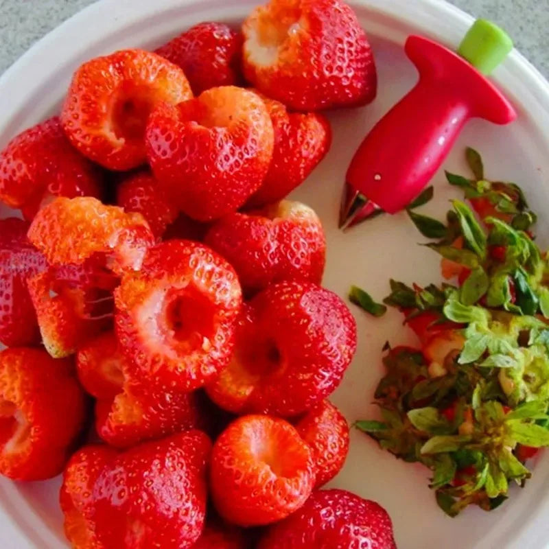 Strawberry Huller & Stem Remover – Stainless Steel Corer Tool Fruit Huller Tool Babs
