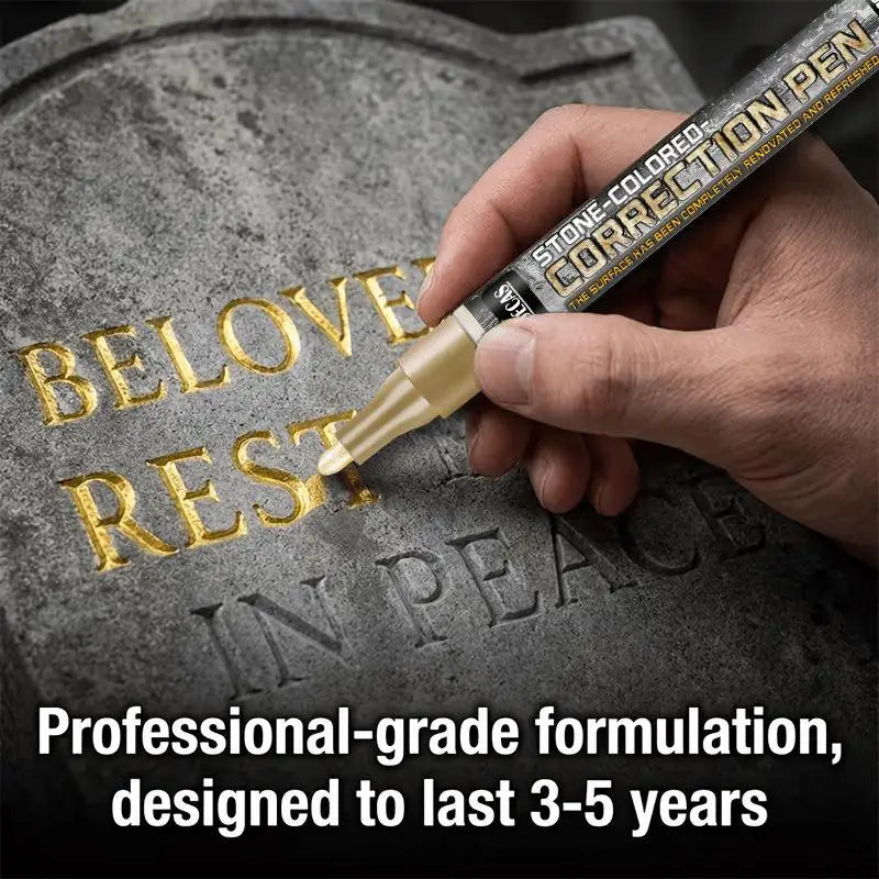 Tombstone Marker Pen – Waterproof Fade-Resistant Stone Restoration Stone Paint Marker Babs