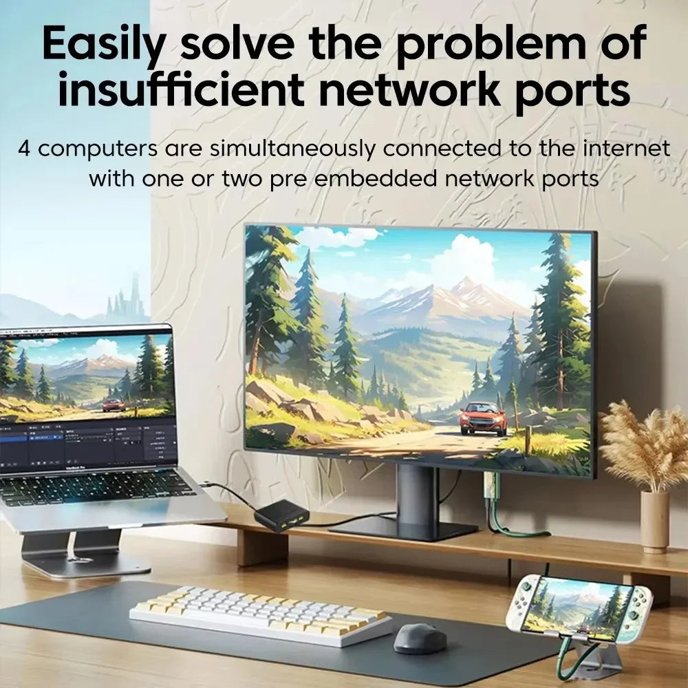 KEBIDUMEI 5-Port 1000Mbps Gigabit Network Switch RJ45 Splitter Gigabit Network Switch Babs