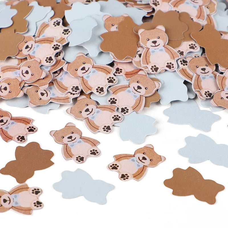 100pcs Teddy Bear Paper Confetti – Baby Shower & Party Decor Party Confetti Babs Mix