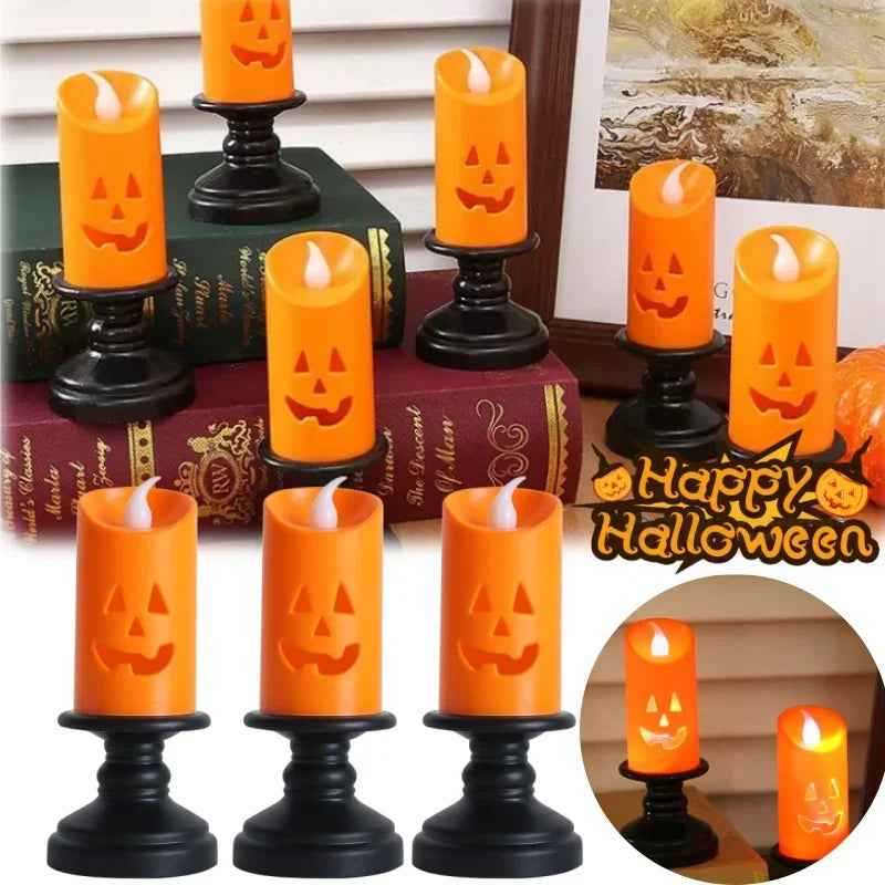 Pumpkin Flameless LED Candle Light – Halloween Party Decor Flameless LED Candle Babs