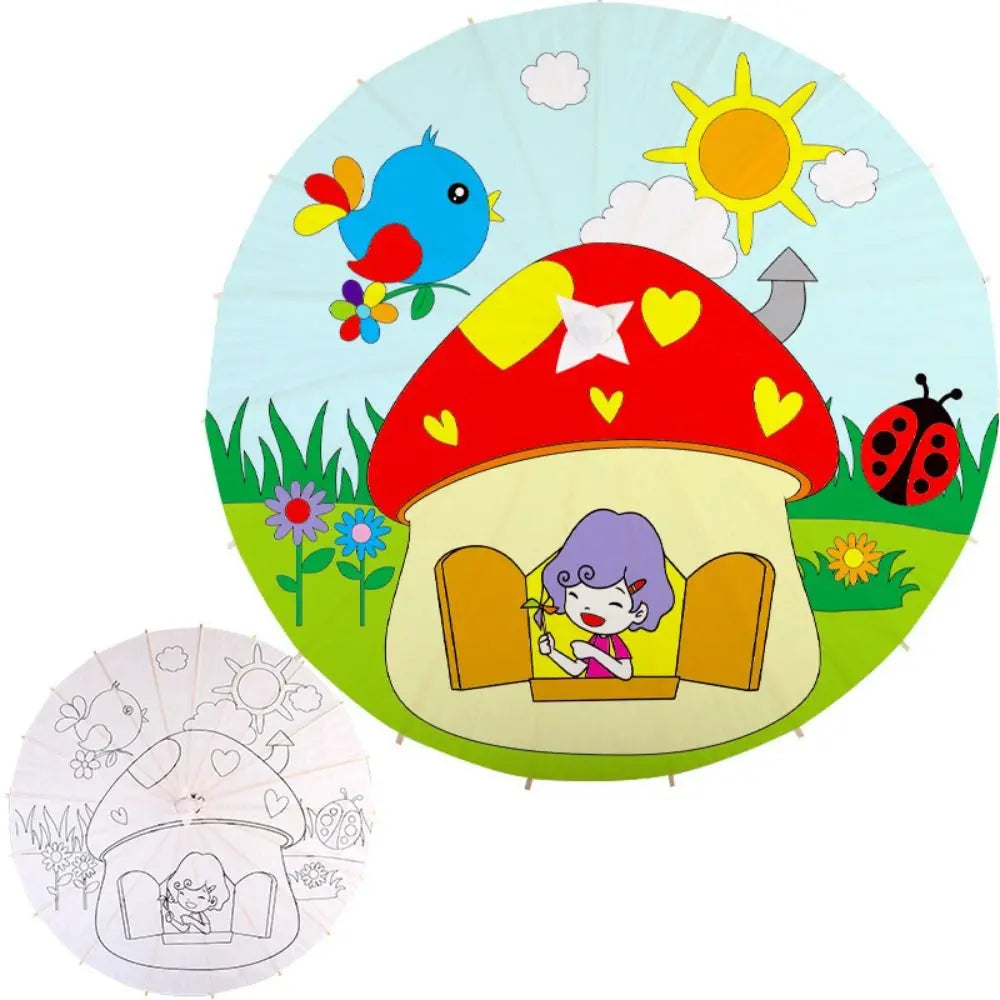 Handmade Paper Umbrella – Baby Shower & Photography Prop Paper Umbrella Prop Babs 60CM-mushroom