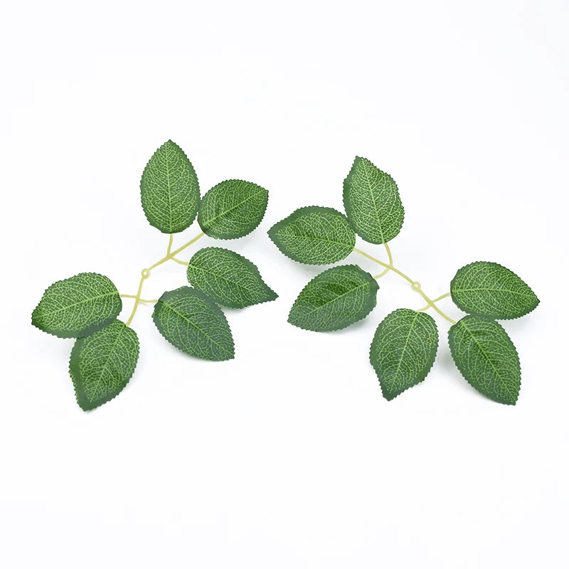 Artificial Silk Rose Leaves 50/100pcs – Wedding & DIY Decor Artificial Silk Leaves Babs