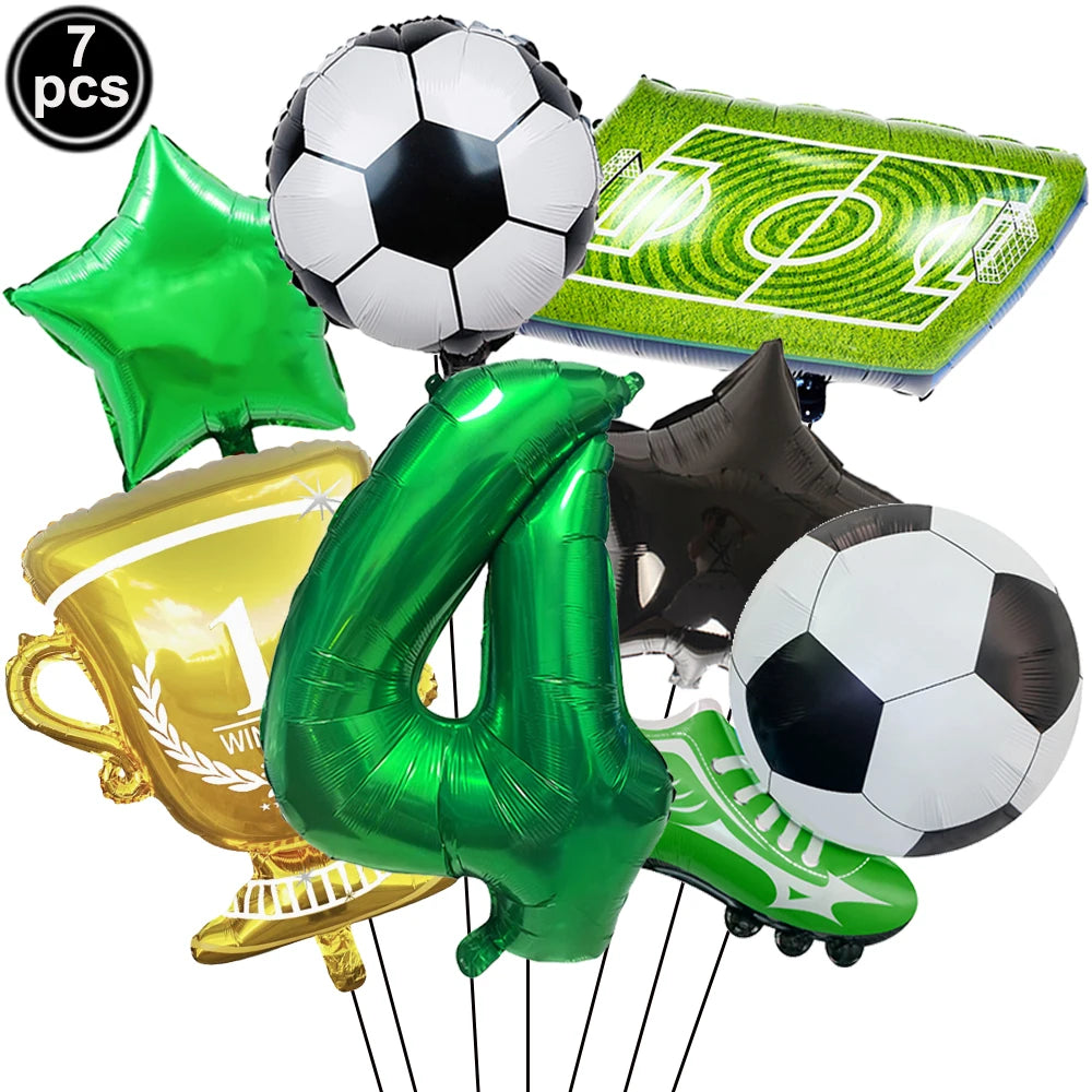 Soccer Trophy Balloon Kit with Number Balloons – Birthday Decor Party Balloon Kit Babs iridescent As pictures show
