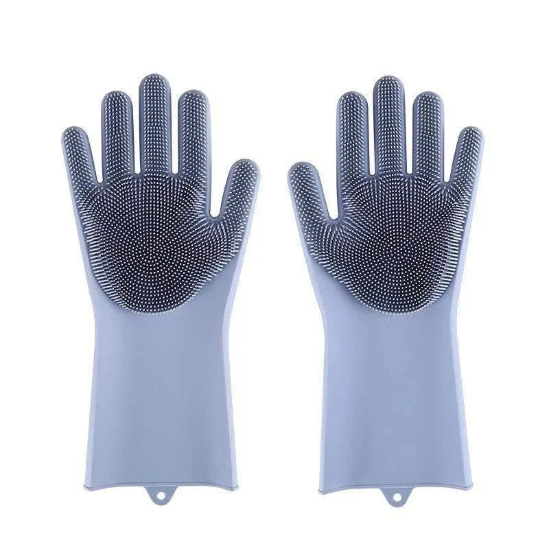 Silicone Pet Grooming Glove – Dog & Cat Hair Removal Brush Pet Grooming Glove Babs Grey