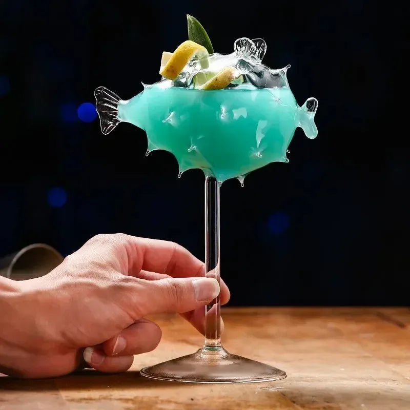 Puffer Fish Goblet – Novelty Cocktail & Wine Glass Novelty Wine Glass Babs