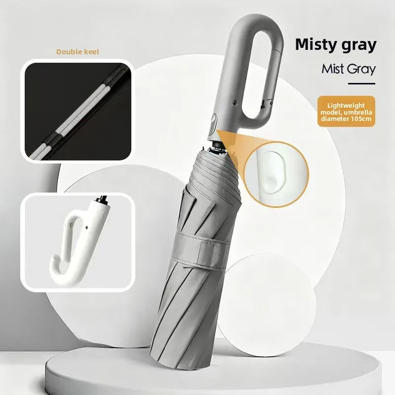 Automatic Folding Umbrella Windproof Waterproof – 60 Pack Folding Rain Umbrella Babs full-fiber 10K GRAY