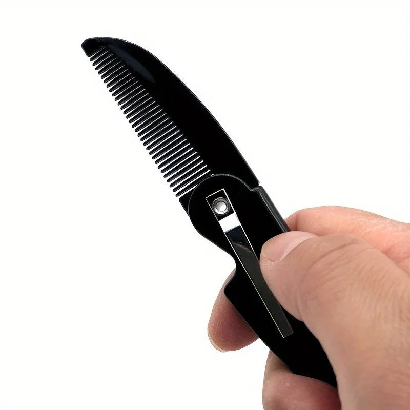 Folding Beard Mustache Pocket Comb for Men – Travel Grooming Beard & Hair Comb Babs