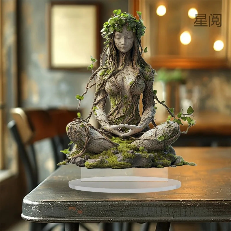 Tree Elf Fairy Garden Stake 2D Acrylic Lawn Decoration Garden Stake Decoration Babs