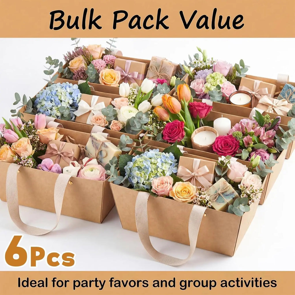 Waterproof Kraft Flower Bag – Foldable Bouquet Gift Basket Gift Wrapping Bag Babs