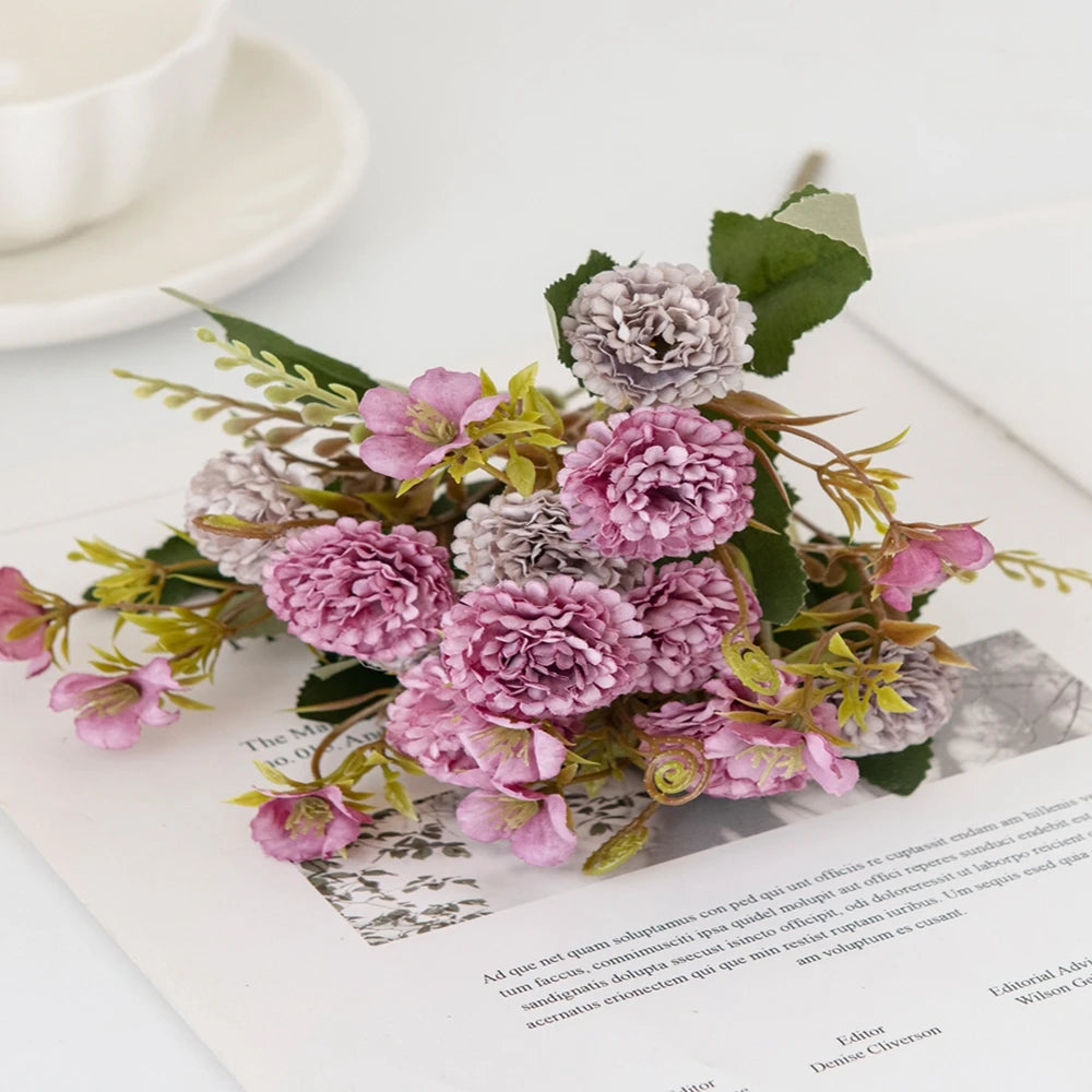 Artificial Silk Carnation Bouquet – Wedding & Home Décor Flowers Artificial Flower Bouquet Babs color 6 3 pcs