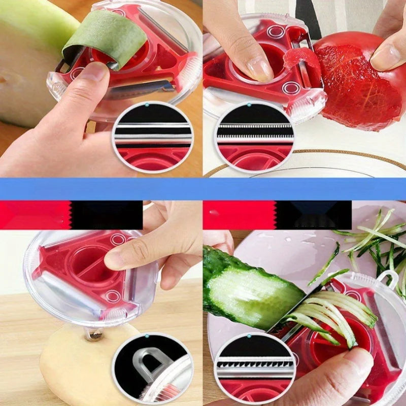 3-in-1 Vegetable Peeler, Shredder & Grater – Stainless Steel Vegetable Peeler Grater Babs