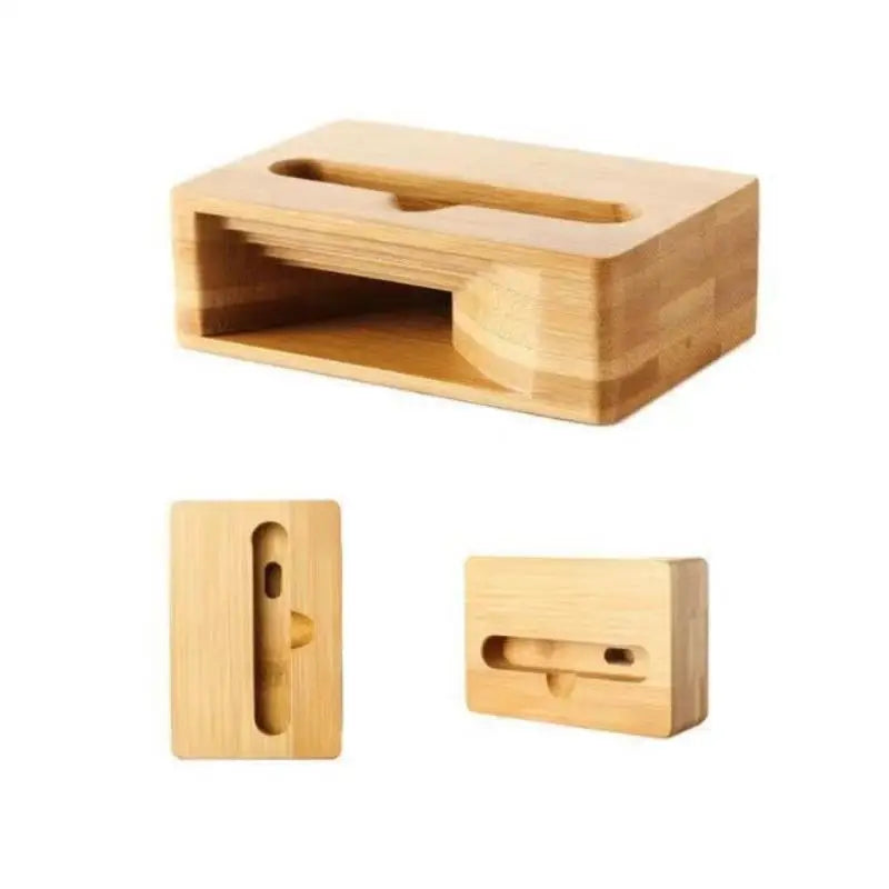 Bamboo Phone Stand with Passive Sound Amplifier | No Power Bamboo Phone Stand Babs