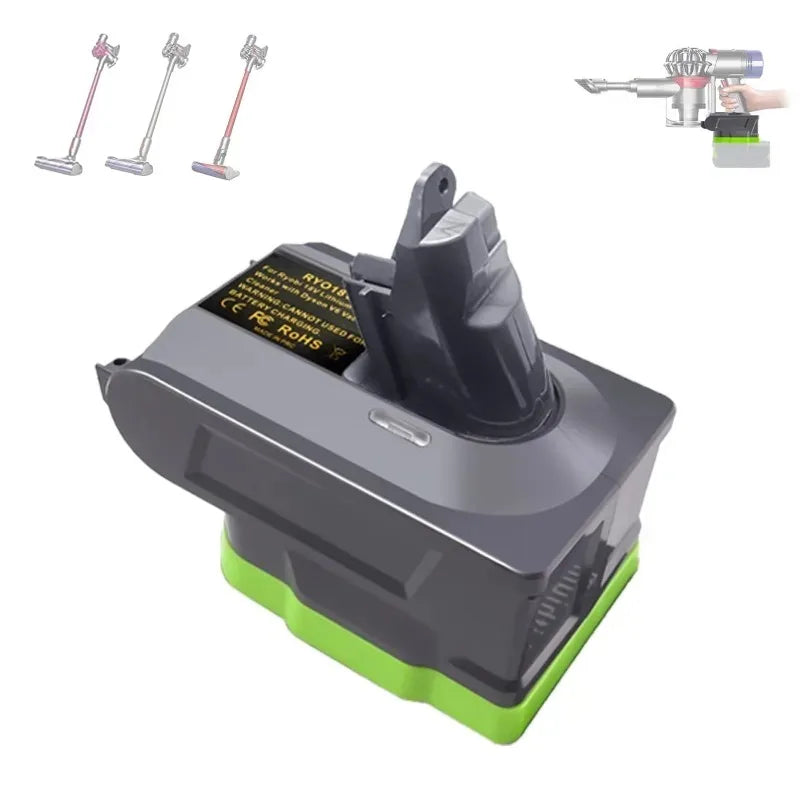 Ryobi 18V to Dyson V6 Battery Adapter Converter RYO18V6 Battery Adapter Babs