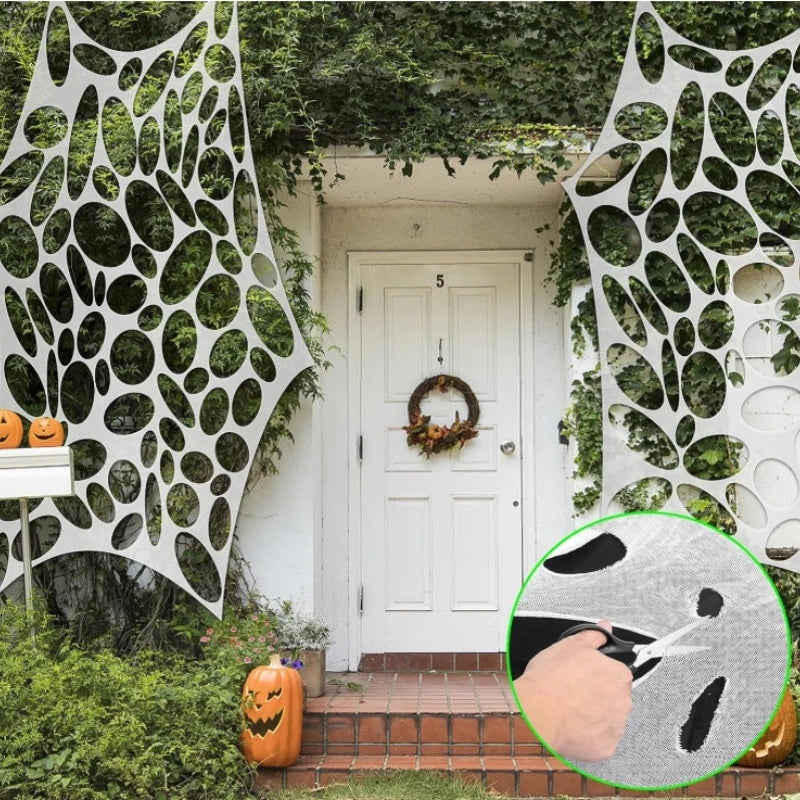 Halloween Stretchable Spider Web Cobweb Decoration Indoor Outdoor Halloween Cobweb Decoration Babs