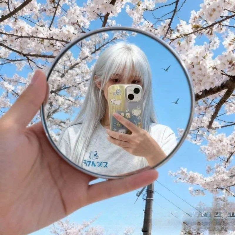Convex Round Mirror Selfie Prop – Wide-Angle Travel Photo Mirror Selfie Photo Prop Babs