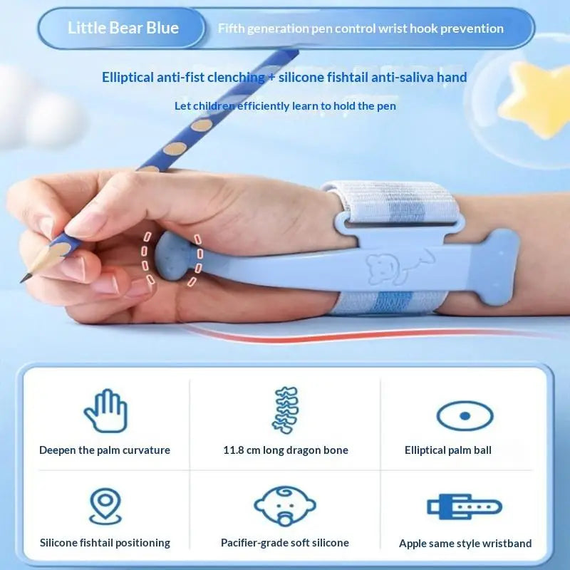 Kids Pencil Grip Posture Corrector – Ergonomic Writing Aid Pencil Grip Corrector Babs Blue