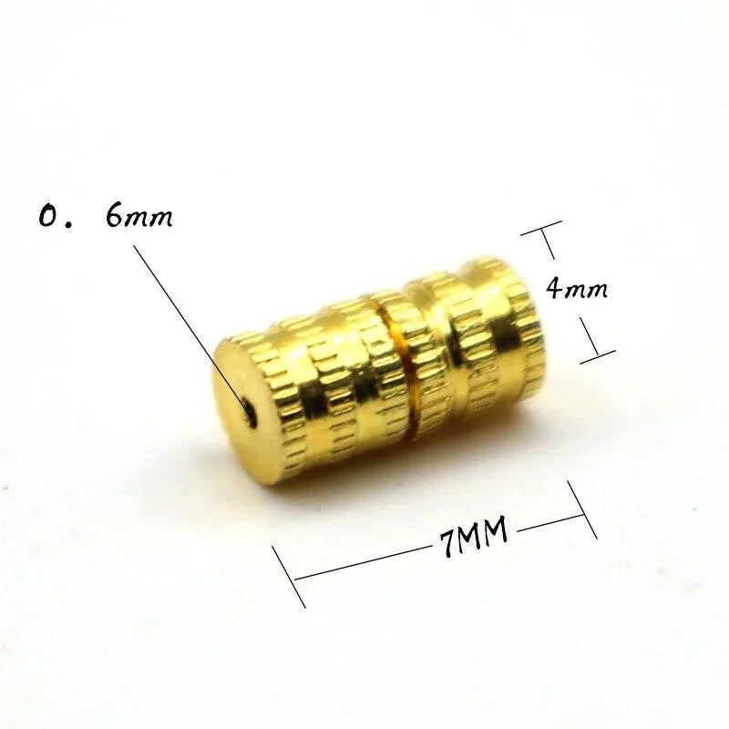 100pcs Cylinder Screw Clasps Buckles for DIY Jewelry Making Jewelry Clasps Babs