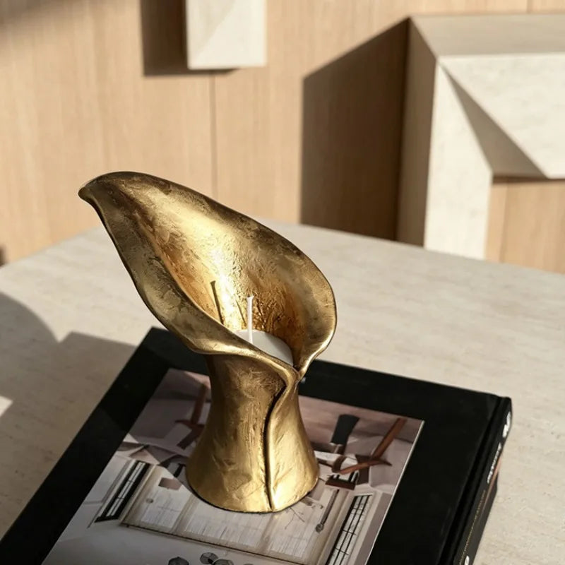 Vintage Gold Metal Candle Holder – Luxury Candlestick Decor Metal Candle Holder Babs