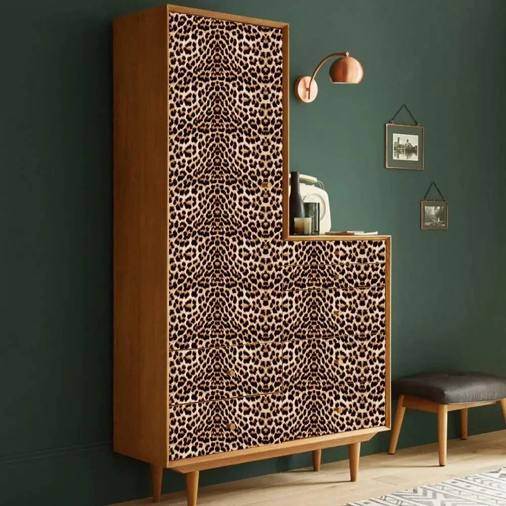 Leopard Print Peel & Stick Wallpaper – Waterproof Vinyl Peel & Stick Wallpaper Babs