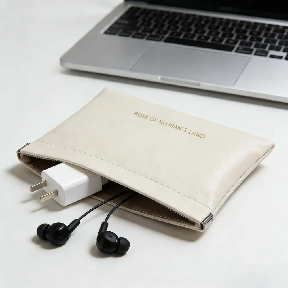 PU Leather Cable Organizer Pouch | Travel & Makeup Storage Bag Travel Organizer Pouch Babs