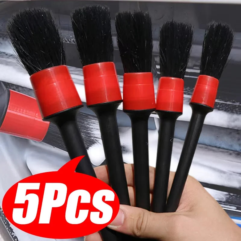 5-Piece Car Detailing Brush Set – Soft Interior Cleaning Kit Car Detailing Brushes Babs